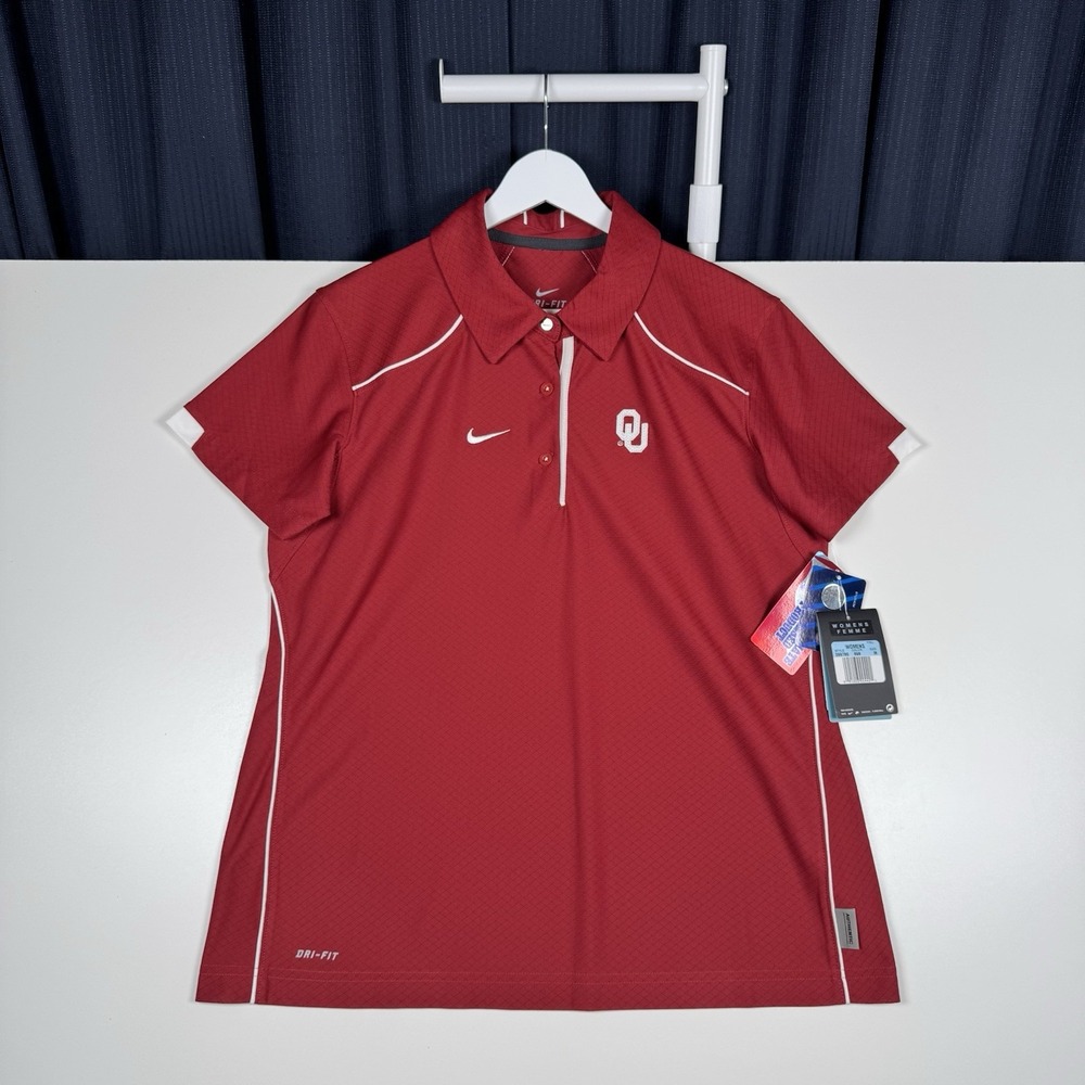 NEW Nike Dri-Fit University of Oklahoma Sooner's Polo - Women's Medium